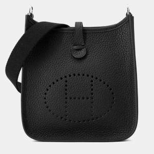 Pre Owned Hermes Evelyne Long Size Tpm Black Taurillon Clemence Bag
