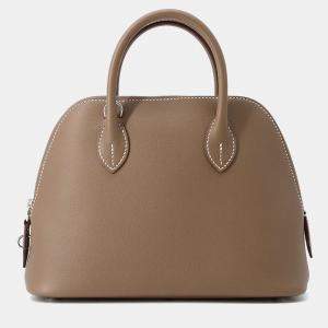 Pre Owned Hermes Bolide Size 25 1923 Etoupe Evercolor Bag
