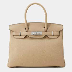 Pre Owned Hermes Birkin Poussiere Togo Leather Size 30