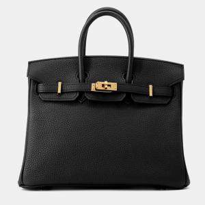 Pre Owned Hermes Birkin Black Togo Leather Size 25