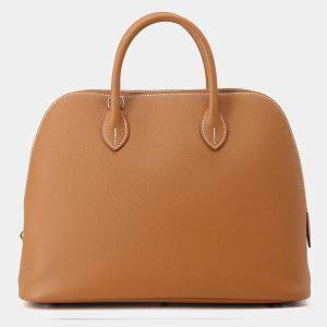 Pre Owned Hermes Bolide 1923 Gold Epsom Size 30