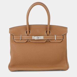 Pre Owned Hermes Birkin Gold Togo Leather Size 30