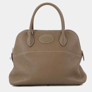 Pre Owned Hermes Bolide Etoupe Taurillon Clemence Size 31