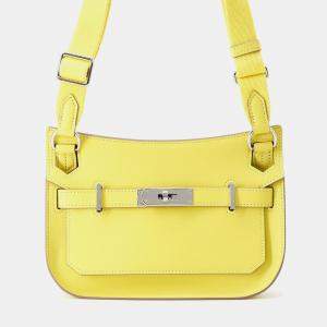 Pre Owned Hermes Jypsiere Lime Swift Leather Size Mini