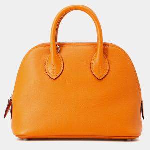 Pre Owned Hermes Bolide 1923 Apricot/Gold Evercolor Size Mini