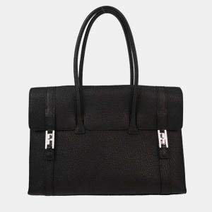 Pre Owned Hermes Black Chevre Myzore Drag 2 32 Handbag