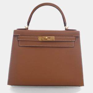 Pre Owned Hermes Gold Epsom Sellier Kelly 28