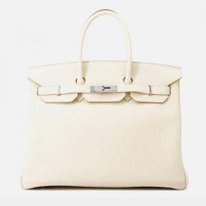 Pre Owned Hermes Birkin Craie Togo Leather Size 35