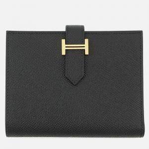 Pre Owned Hermes Bean Compact Black Epsom