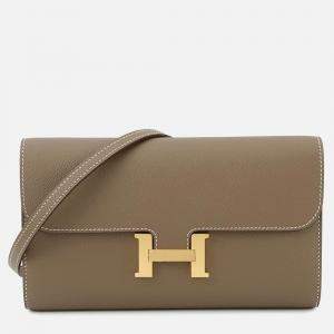 Pre Owned Hermes Constance To Go Etoupe Epsom