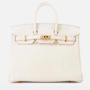 Pre Owned Hermes Birkin Beton Togo Leather Size 25