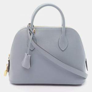 Pre Owned حقيبة هيرمس بوليد 1923 25 جلد إيفركلور لون أزرق لين للكتف