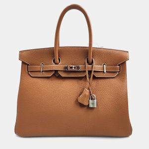 Pre Owned Hermes Brown Leather Birkin 35 G