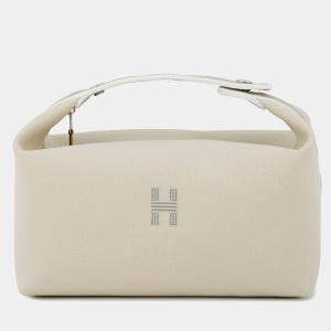 Pre Owned Hermes Bride-A-Brac Size GM Beige Canvas Bag