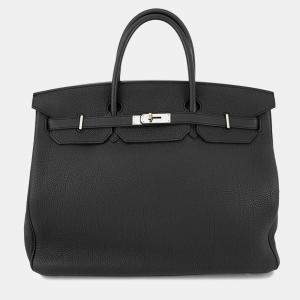 Pre Owned Hermes Birkin Size 40  Black Togo Leather Bag 