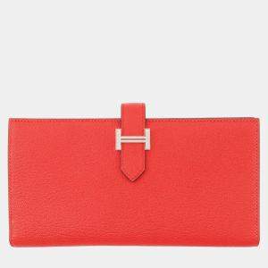 Pre Owned Hermes Beansufla Rose Texas Chevre Myzore Goatskin Bag