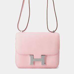 Pre Owned Hermes Constance3 Miroir  Size Mini Rose Sakura Swift Leather Bag