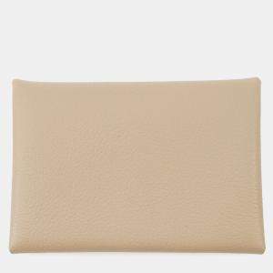 Pre Owned Hermes Calvi Duo Beige Marfa Evercolor