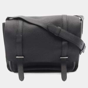 Pre Owned حقيبة كتف هيرمس "ستيف" جلد توريلون كليمنس أسود