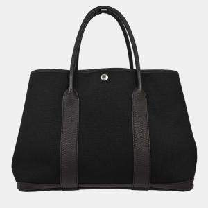 مملوكة مسبقًا Hermes Black Toile H Negonda Garden Party 36 PM Tote Bag