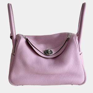 مملوكة مسبقًا Hermes Lindy 26 Pink Taurillon Clemence with Palladium Hardware