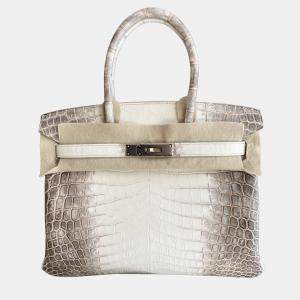 مملوكة مسبقًا Hermes Birkin 30 Himalaya Crocodile D Stamp