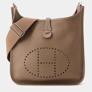 Pre Owned Hermes Evelyne 3 Etoupe Taurillon Clemence Size PM