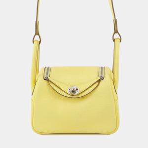 Pre Owned Hermes Lindy Limoncello Taurillon Clemence Size Mini