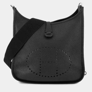Pre Owned Hermes Evelyne3 Black Taurillon Clemence PM