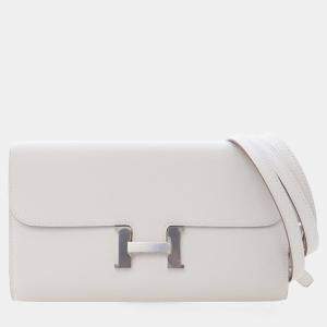 مملوكة مسبقًا Hermes Gris Perle Epsom Constance To Go Wallet