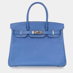 Pre Owned Hermes Blue Paradise Epsom Birkin 30