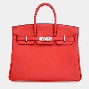 Pre Owned Hermes Rouge Tomate Togo Birkin 25
