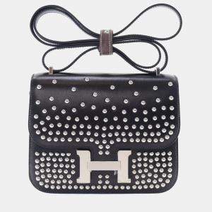 مملوكة مسبقًا Hermes Noir Box Cloute Mini Constance 18