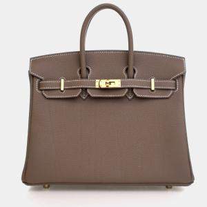 Pre Owned Hermes Etoupe Togo Birkin 25