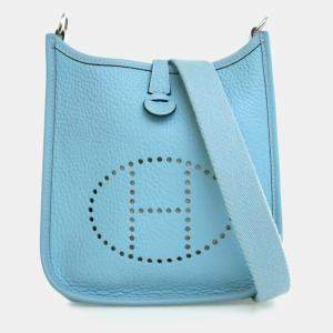 Pre Owned Hermes Bleu Atoll Clemence Evelyne TPM 16
