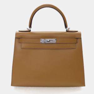 مملوكة مسبقًا Hermes Poussiere Veau Tadelakt Sellier Kelly 28