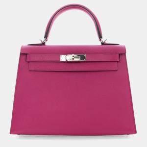 مملوكة مسبقًا Hermes Rose Pourpre Epsom Sellier Kelly 28