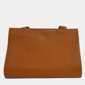 Pre Owned Hermes Gold Taurillon Clemence Sac Yohji Crossbody Messenger Bag