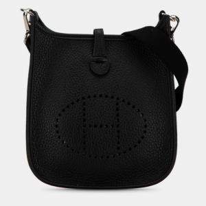 مملوكة مسبقًا Hermes Evelyn TPM Black Taurillon Clemence Shoulder Bag 