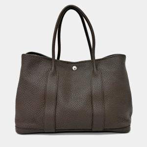 مملوكة مسبقًا Hermes Brown Leather Garden Party 36