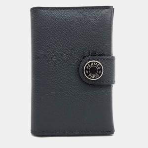 مملوكة مسبقًا Hermes Black Leather R.M.S. Card Wallet