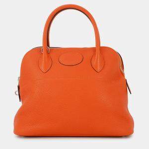 مملوكة مسبقًا Hermes Bolide Orange Poppy Taurillon Clemence Size 31