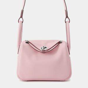 مملوكة مسبقًا Hermes Lindy Rose Sakura Swift Leather Size Mini