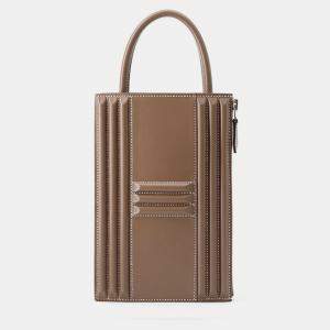 مملوكة مسبقًا Hermes Cadena Bag Etoupe Tadelakt Leather