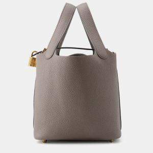 Pre Owned Hermes Picotin Lock Etain Taurillon Clemence PM