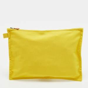 مملوكة مسبقًا حقيبة صغيرة هيرمس بورا بورا قماش أصفر جامعًا