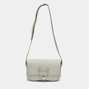 Pre Owned Hermès Della Cavalleria Elan Gris Pale Epsom Leather Shoulder Bag