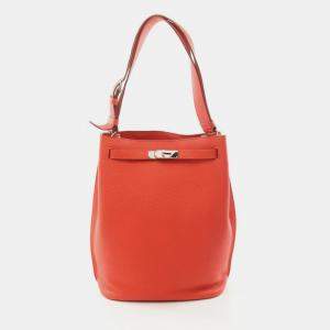 Pre Owned Hermes So Kelly 26 Capucine Togo Leather Shoulder Bag