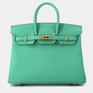 مملوكة مسبقًا Hermes Birkin Menthe Togo Leather Size 25