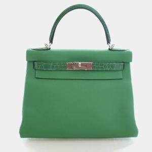 Pre Owned Hermes Kelly 28 Bambou Togo Touch Bag